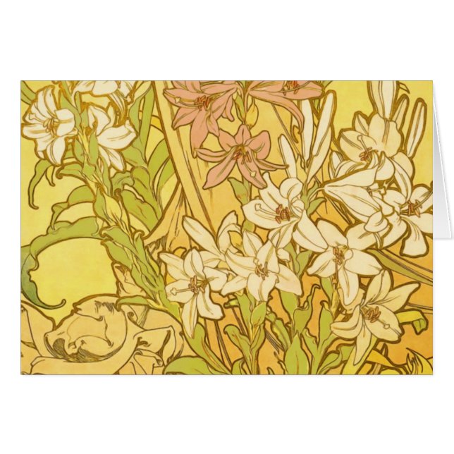 fleurs de lys Art nouveau d'Alphonse Mucha (Devant horizontal)
