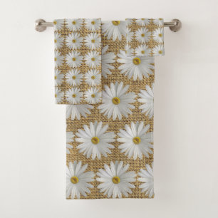 Fleurs de marguerite Burlap