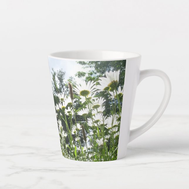 Fleurs de marguerite Latte Mug (Droite)