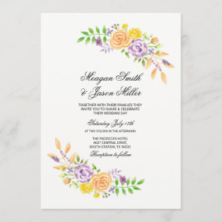 Fleurs de mariage florales Invitations de pêche vi