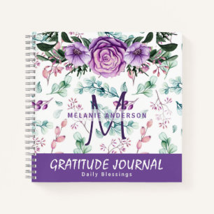 Fleurs de Menthe Violette Journal de Gratitude et