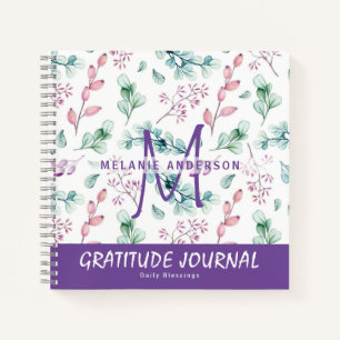 Fleurs de Menthe Violette Journal de Gratitude et