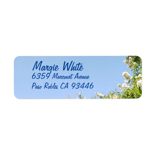 Fleurs de myrte blanche Crepe en Étiquette de fleu (Devant)