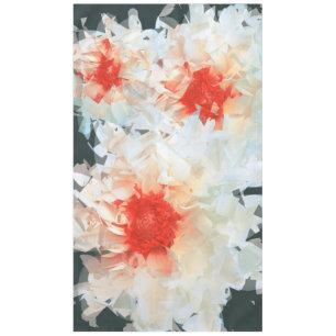 Fleurs de nappes Blanc Noir Cubiste