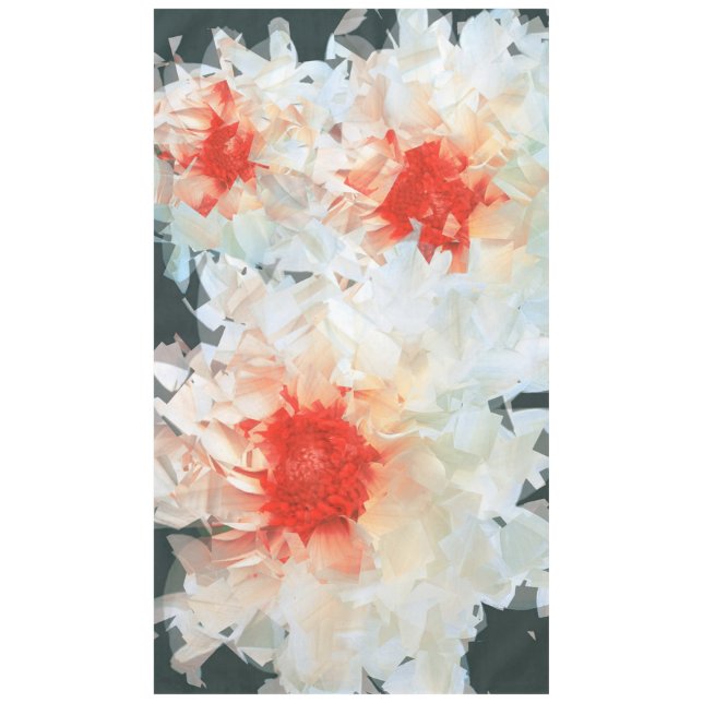 Fleurs de nappes Blanc Noir Cubiste (Devant)
