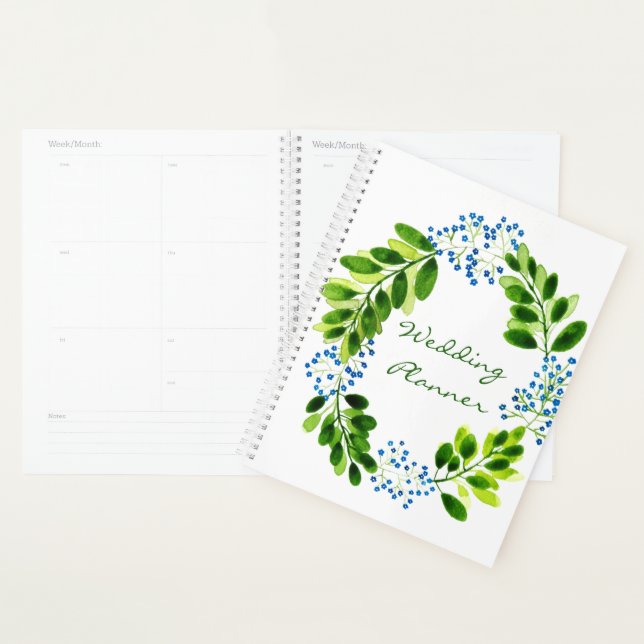 Fleurs de ne m'oubliez pas aquarelle mariage (Devant avec enveloppe)