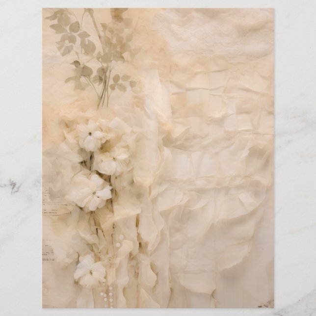 Fleurs de Ne M'oubliez Pas Shabby Chic Papier Scra (Devant)