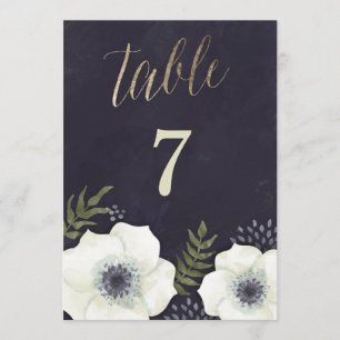 Fleurs de nuit d'été Mariage Numéro de table
