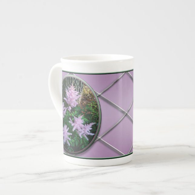 Fleurs de papillon sucrées d'été os d'os Chine Mug (Devant gauche)