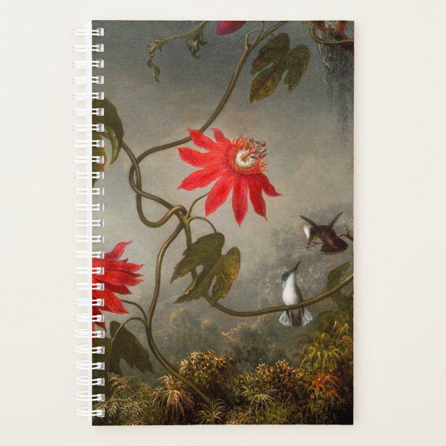 Fleurs de passion avec tête de colibris (Devant)