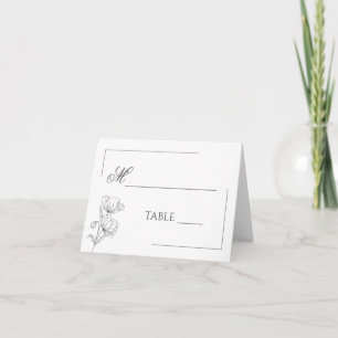 Fleurs de pavot cartes mariage simples