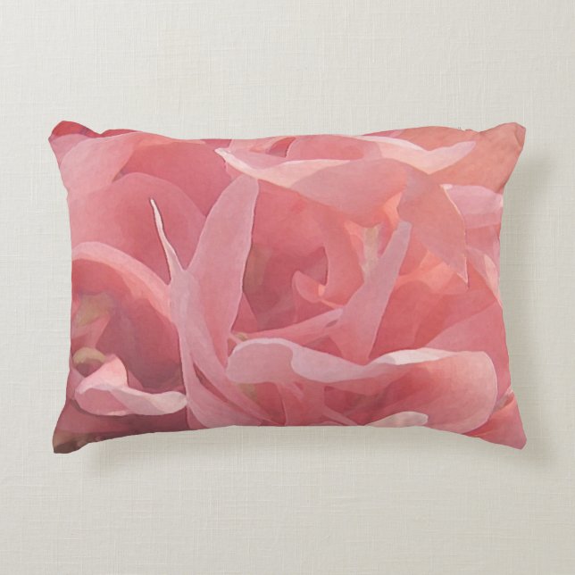 Fleurs de pavot rose Coussin d'accents floraux (Devant)