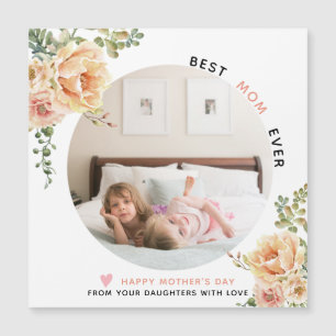 Fleurs de pêche Meilleure maman Tous les jours Mèr