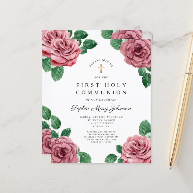 Fleurs de Peonies de Budget pour la Première Commu (Devant/Arrière en situation)