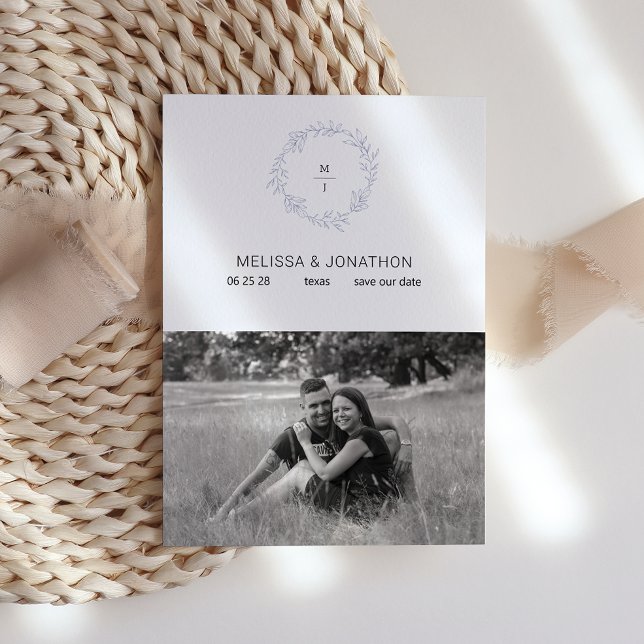 Fleurs de Pervenche Mariée Boho Save The Date (Créateur téléchargé)