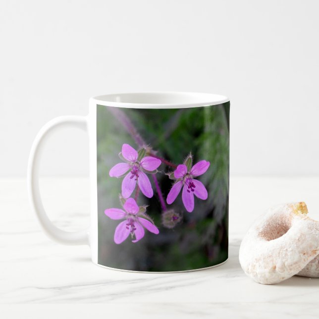 Fleurs de pierre rouge Filaree Mug (Avec donut)
