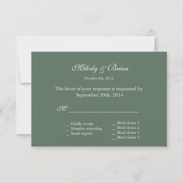 fleurs de pissenlit sauvage RSVP mariage (Devant)