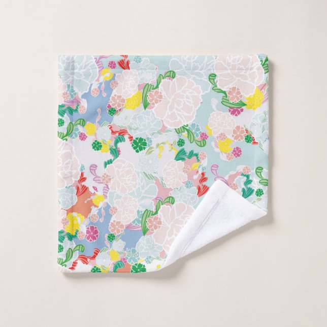 Fleurs de pivoine (Gant de toilette)