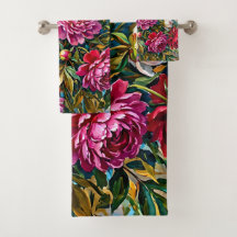 Fleurs de pivoine peintes de couleur élégante