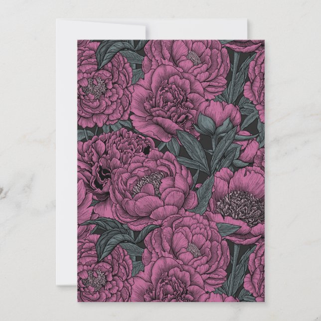 Fleurs de pivoines violettes (Devant)