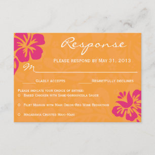 Fleurs de plage RSVP - Orange & Fuschia