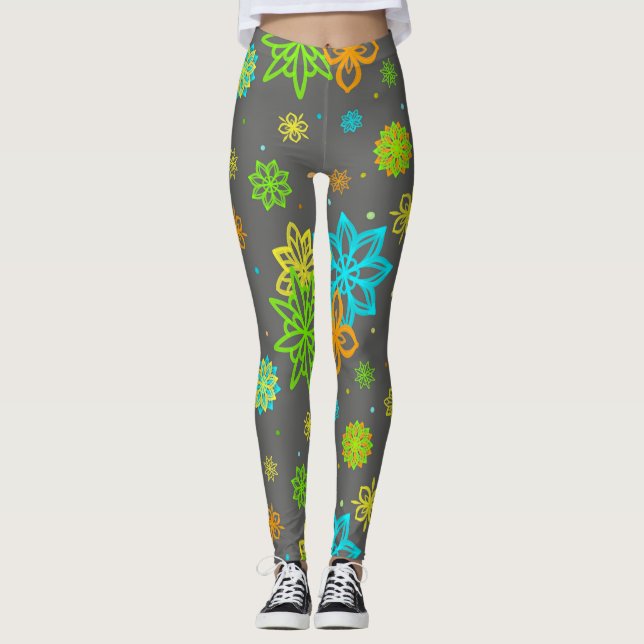 Fleurs de pointe - Emmy Motif Leggings (Devant)