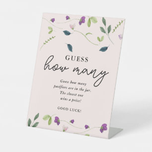 Fleurs de pois doux Panneau du jeu de devis Baby