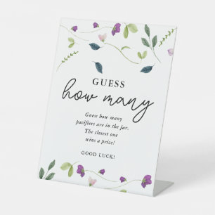 Fleurs de pois doux Panneau du jeu de devis Baby
