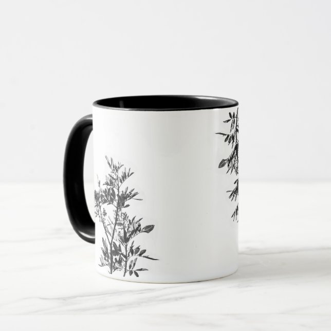 Fleurs de poivrier Feuilles Nature Mug Tasse (Devant gauche)