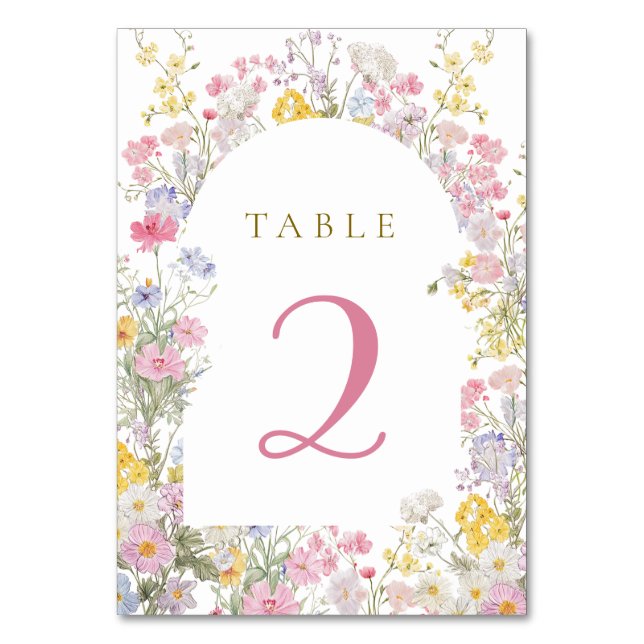 fleurs de prairie à l'aquarelle numéro de table 2 (Par défaut)