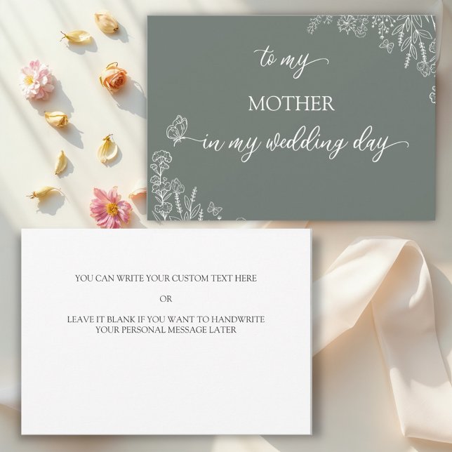 Fleurs de prairie à ma mère Carte de remerciements (Créateur téléchargé)