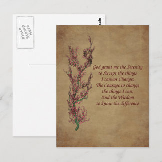 Fleurs de prière de sérénité Carte postale inspira