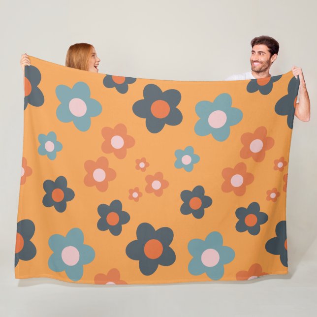 Fleurs de printemps 60x80 Couverture en polaire (En situation)