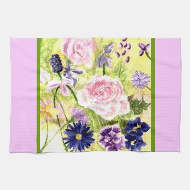 Fleurs de printemps américain MoJo serviette de cu (Horizontal)