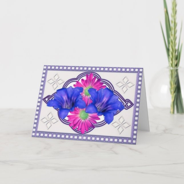 Fleurs de printemps - Carte de Pâques (Devant)
