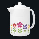 Fleurs de printemps colorées modernes<br><div class="desc">Lignes de fleurs aux couleurs vives et audacieuses.</div>