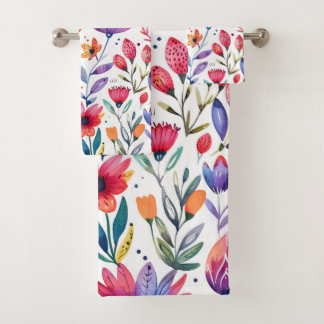 Fleurs de printemps colorées motif