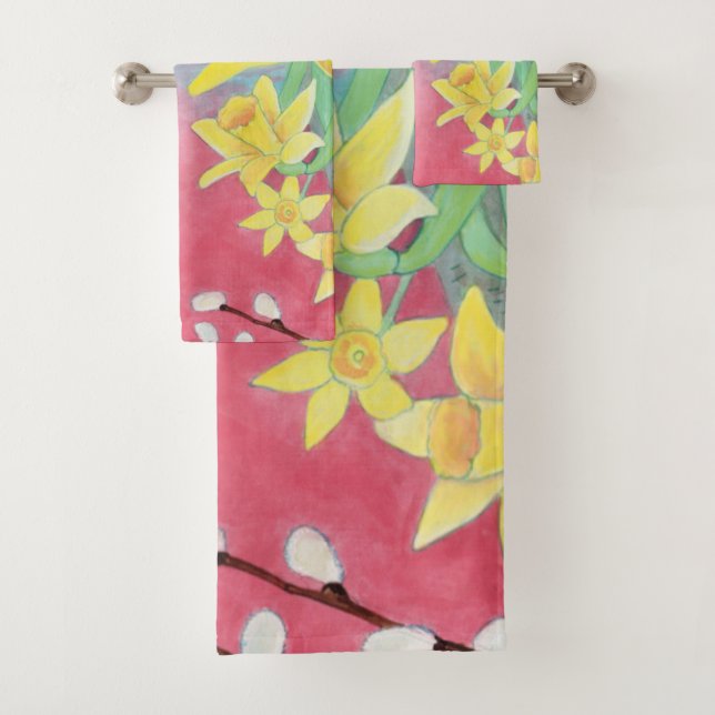 Fleurs de printemps - Daffodiles, Saule, Violets (En situation)
