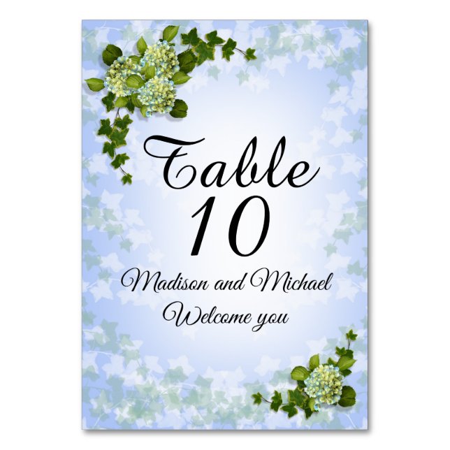 Fleurs de printemps de carte de table Hydrangeas (Par défaut)