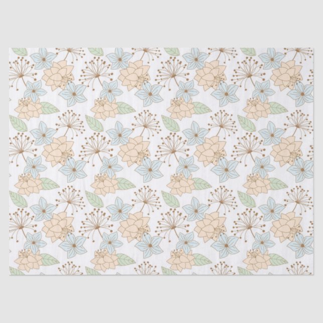 fleurs de printemps en papier de soie  (Recto)