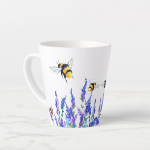 Fleurs de printemps et abeilles Volant Mug - Peint