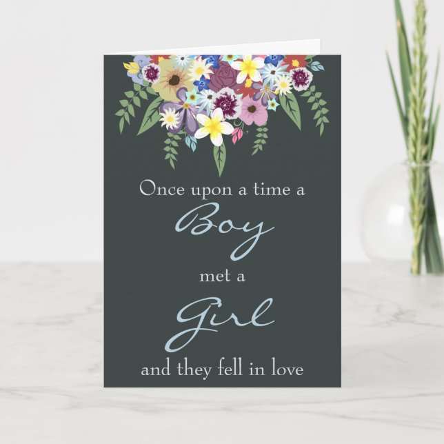 Fleurs de printemps, faire-part de mariage (Devant)