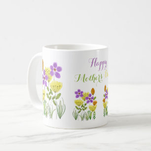 Fleurs de printemps mignonnes Bonne Mug de la Fête