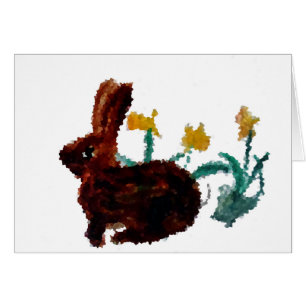 Fleurs de printemps mignonnes lapins