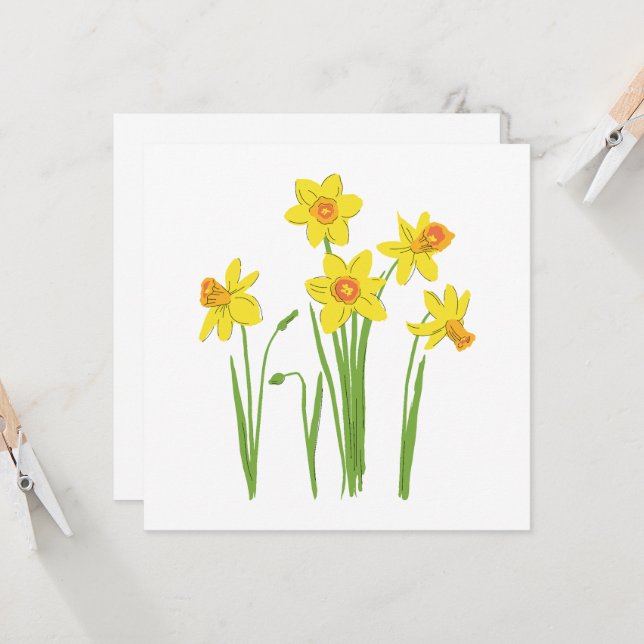 Fleurs de printemps, narcisse. (Devant/Arrière en situation)