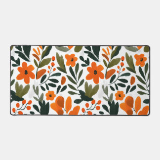 Fleurs de printemps orange motif botanique floral