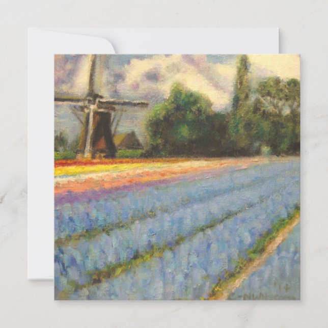 Fleurs de printemps paysage Triptyque Peinture 2 d (Devant)
