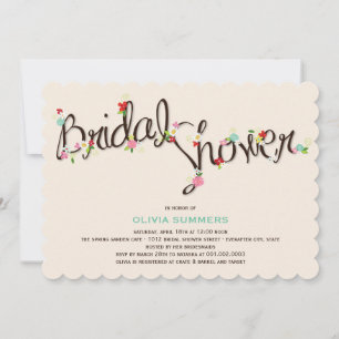 Fleurs de Printemps Whimsical Chic Invitation Fête