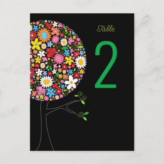 Fleurs de printemps Whimsical Numéro de table Pop 