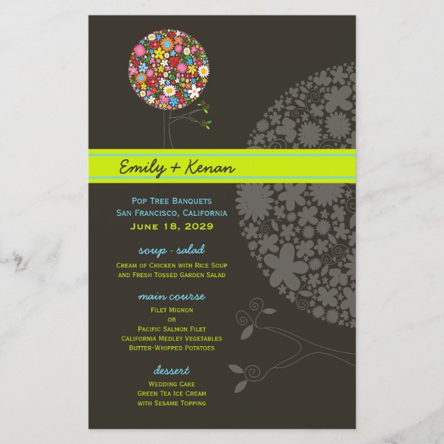 Fleurs de Printemps Whimsical Pop Tree Mariage Par (Devant)